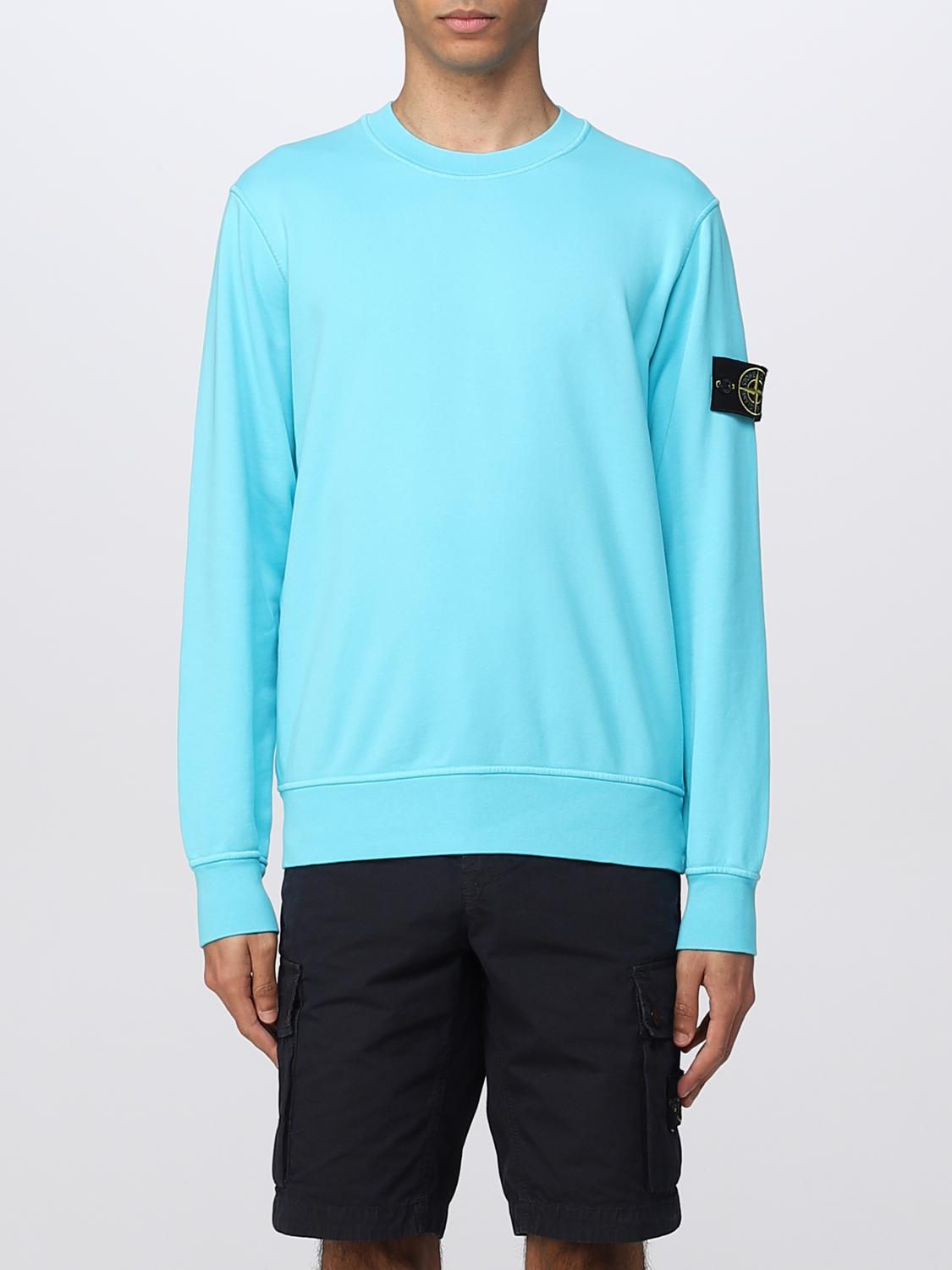 STONE ISLAND SWEATSHIRT: Sweatshirt men Stone Island, Turquoise - Img 1