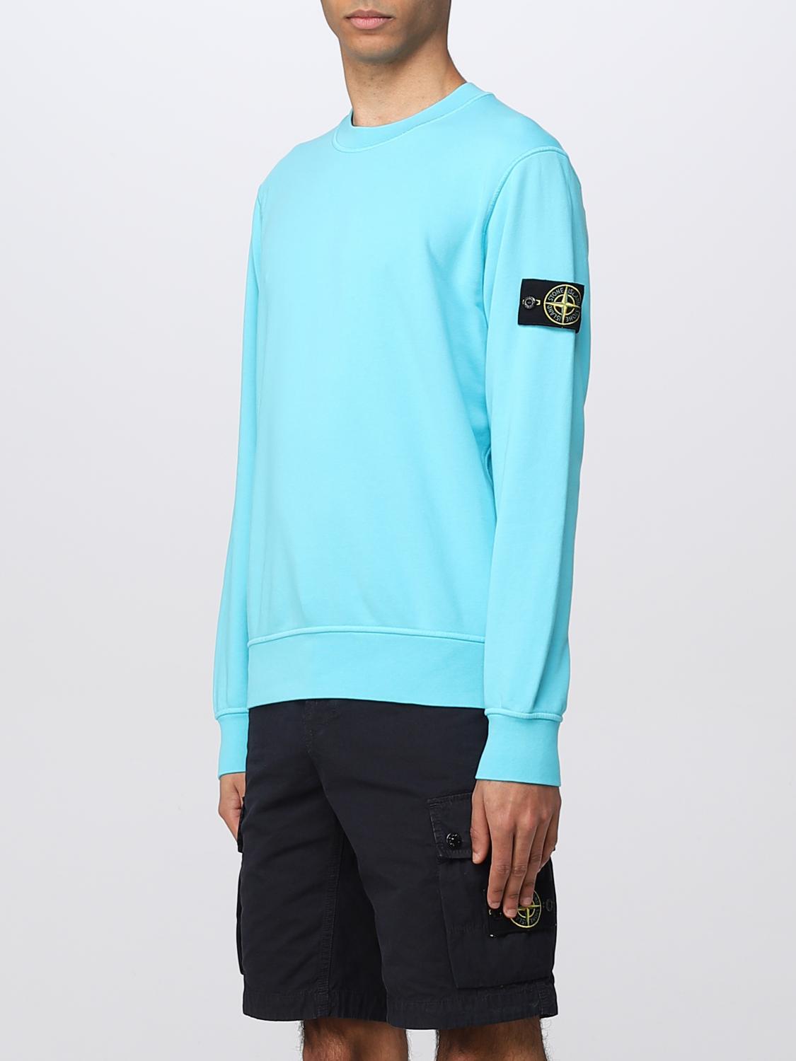 STONE ISLAND SWEATSHIRT: Sweatshirt men Stone Island, Turquoise - Img 4