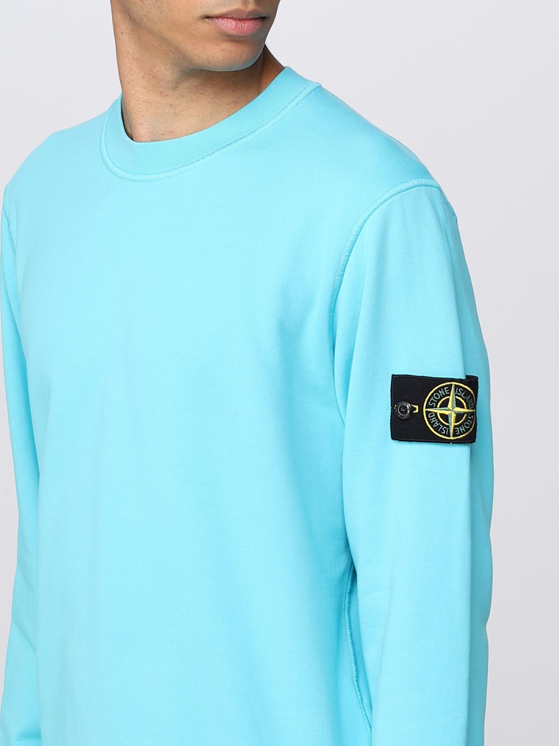 STONE ISLAND SWEATSHIRT: Sweatshirt men Stone Island, Turquoise - Img 5