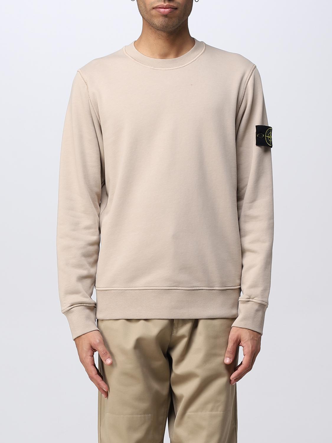 STONE ISLAND 卫衣: 卫衣 男士 Stone Island, 米色 - Img 1