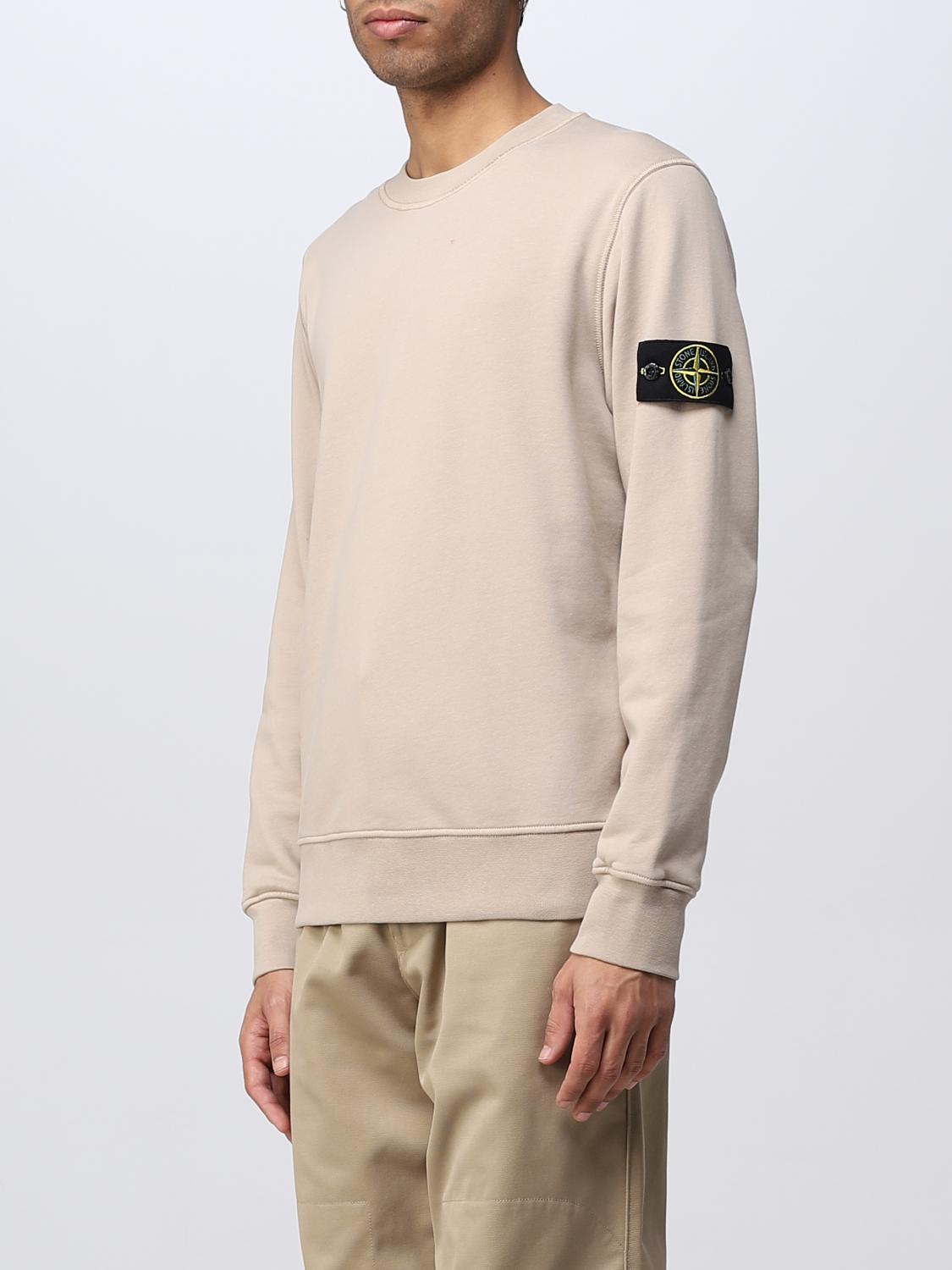STONE ISLAND 卫衣: 卫衣 男士 Stone Island, 米色 - Img 4