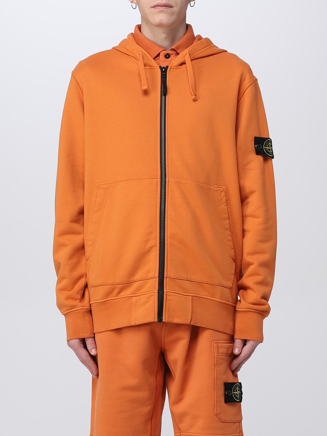 STONE ISLAND FELPA: Felpa Stone Island in cotone, Mattone - Img 1