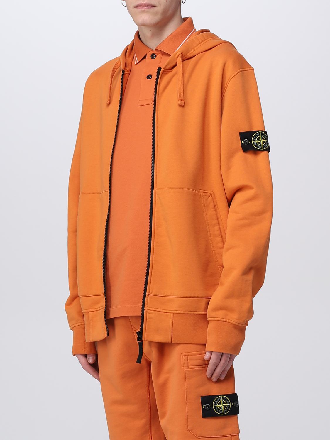 STONE ISLAND FELPA: Felpa Stone Island in cotone, Mattone - Img 4