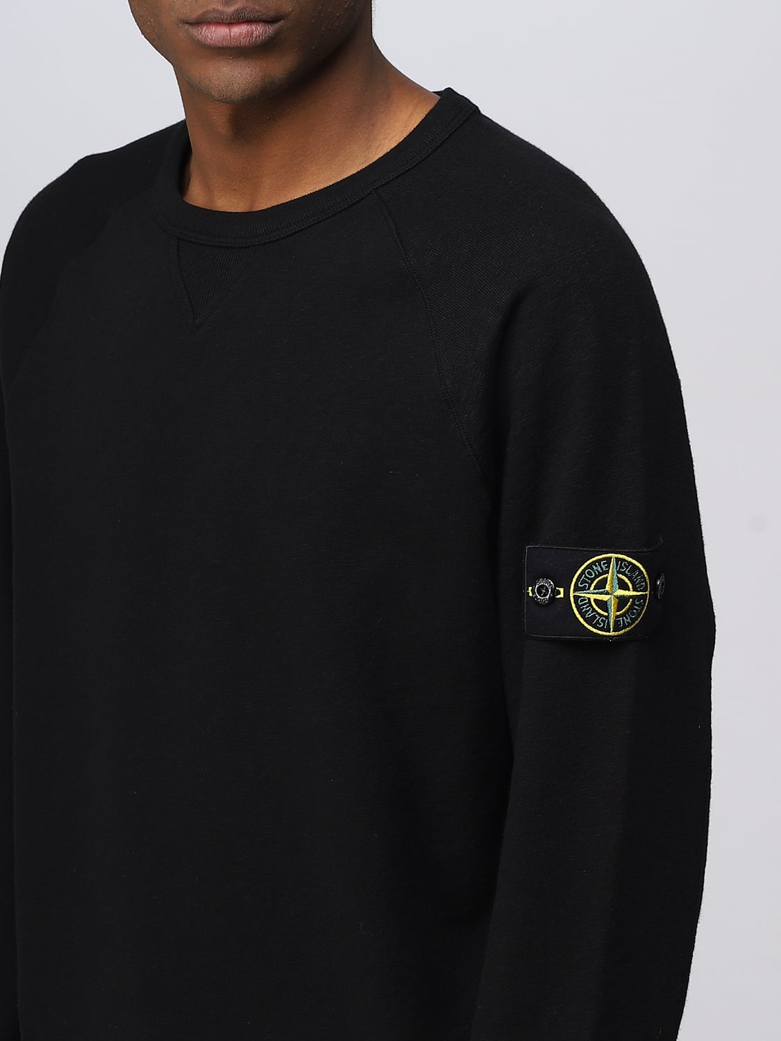 STONE ISLAND 스웨트셔츠: 스웨트셔츠 남성 Stone Island, 블랙 - Img 4