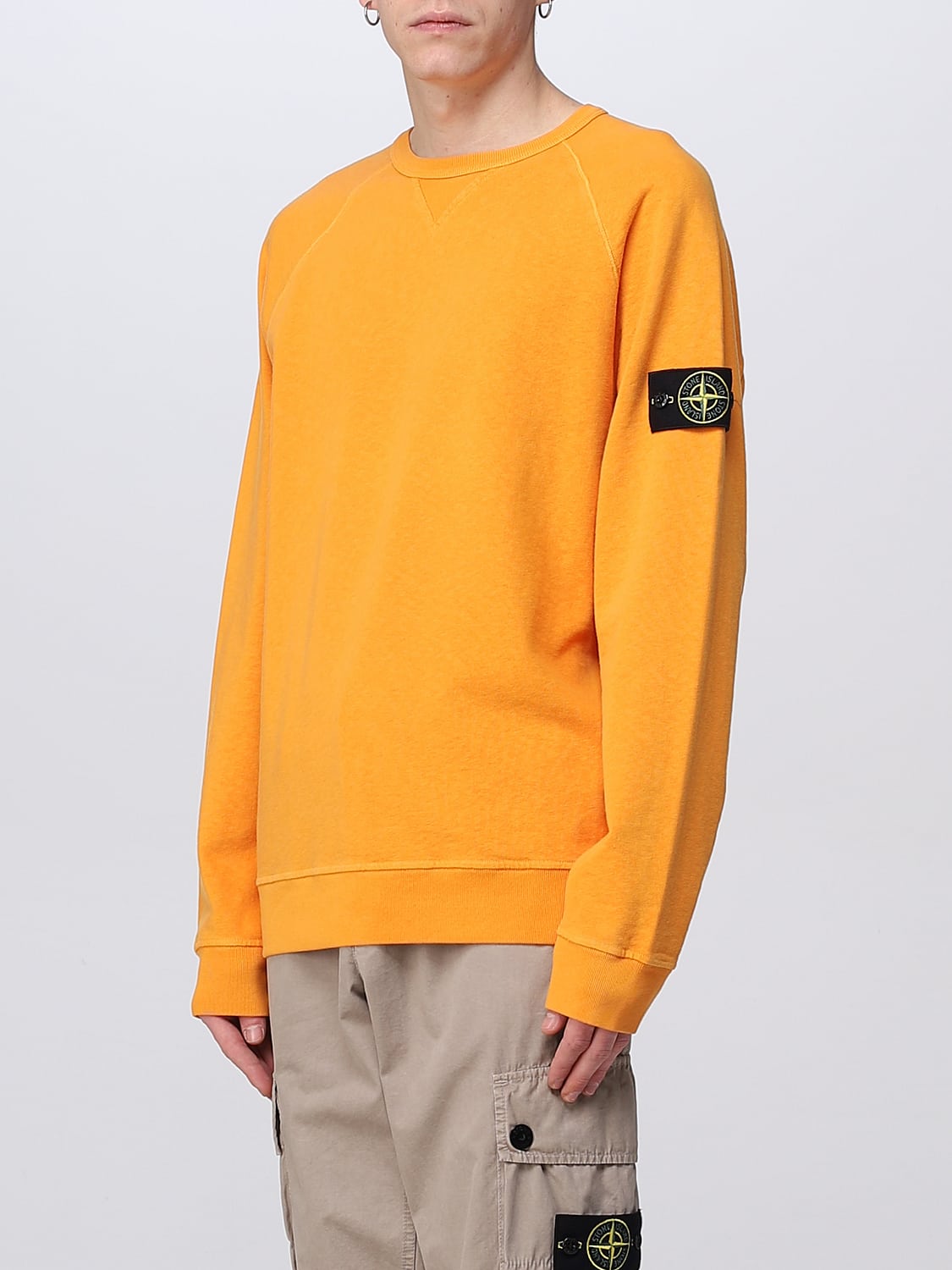 STONE ISLAND SUDADERA: Sudadera hombre Stone Island, Naranja - Img 4