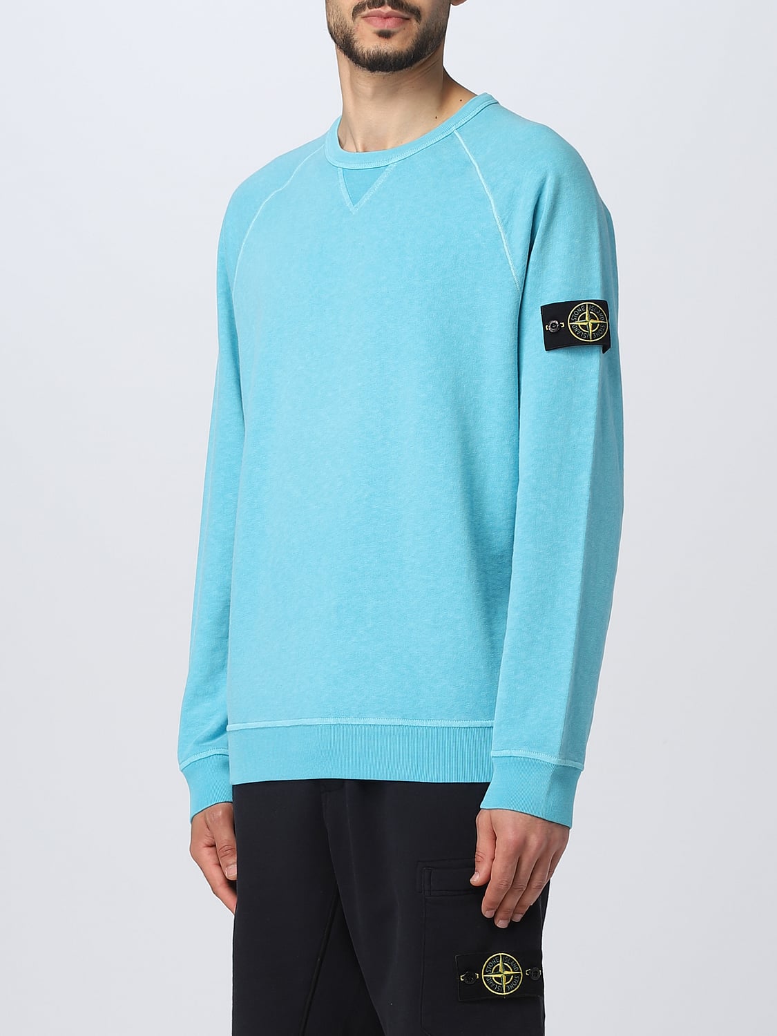 STONE ISLAND SUDADERA: Sudadera hombre Stone Island, Turquesa - Img 4