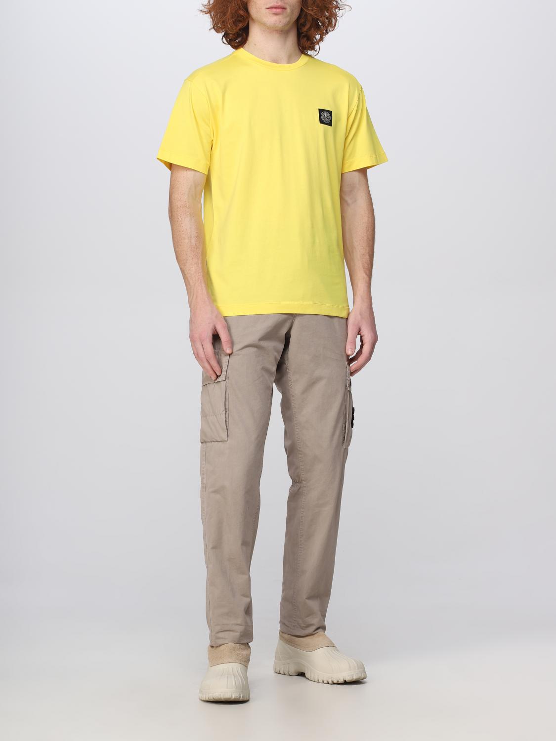 STONE ISLAND CAMISETA: Camiseta hombre Stone Island, Amarillo - Img 2