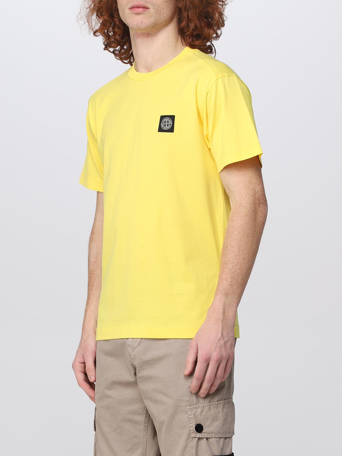 STONE ISLAND CAMISETA: Camiseta hombre Stone Island, Amarillo - Img 4