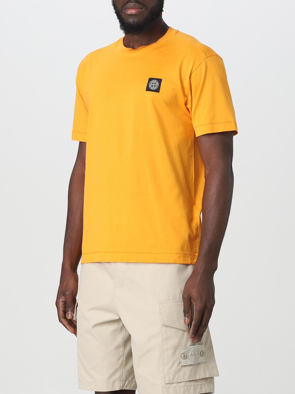 STONE ISLAND CAMISETA: Camiseta hombre Stone Island, Naranja - Img 4