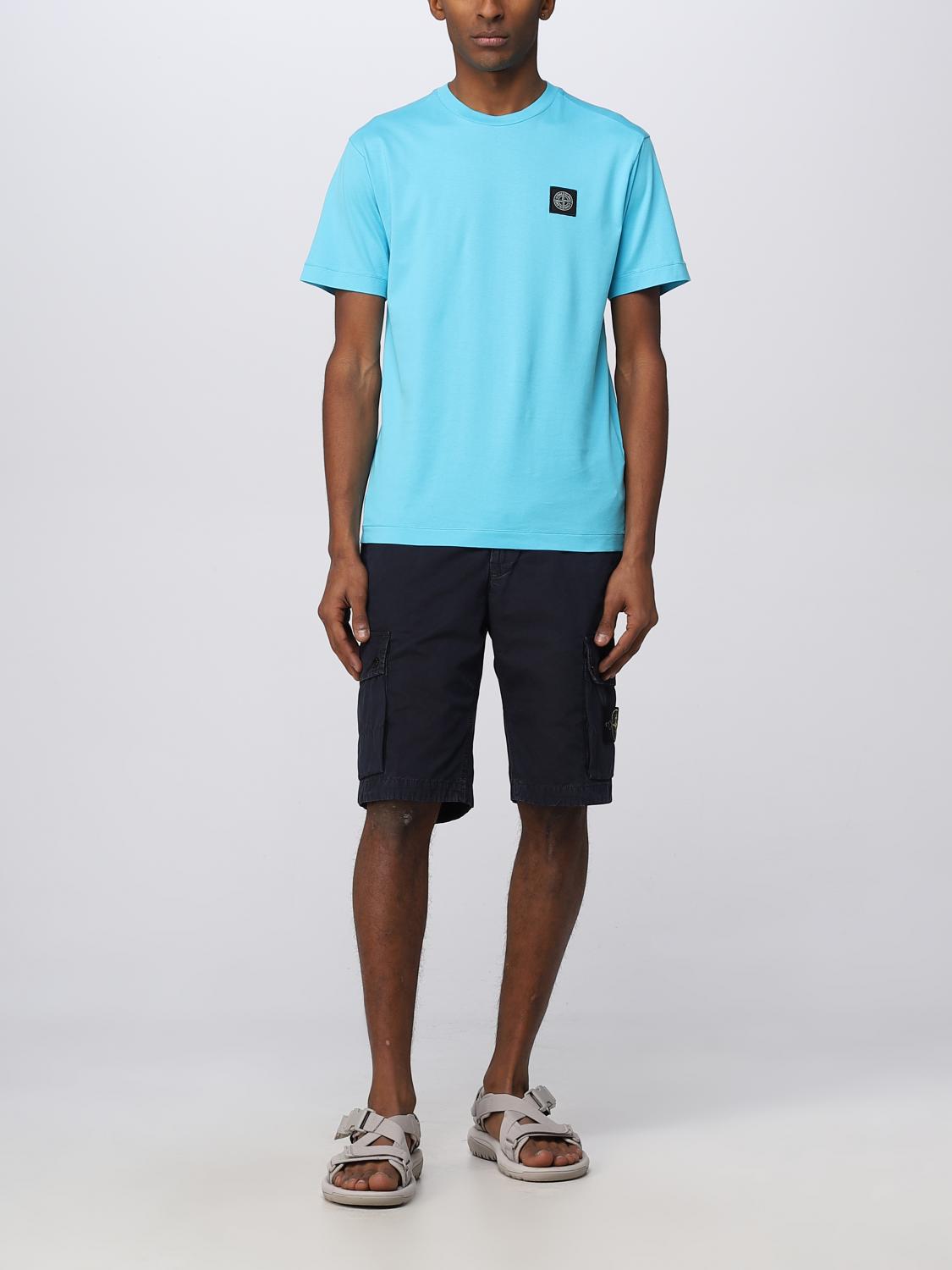 STONE ISLAND CAMISETA: Camiseta hombre Stone Island, Turquesa - Img 2