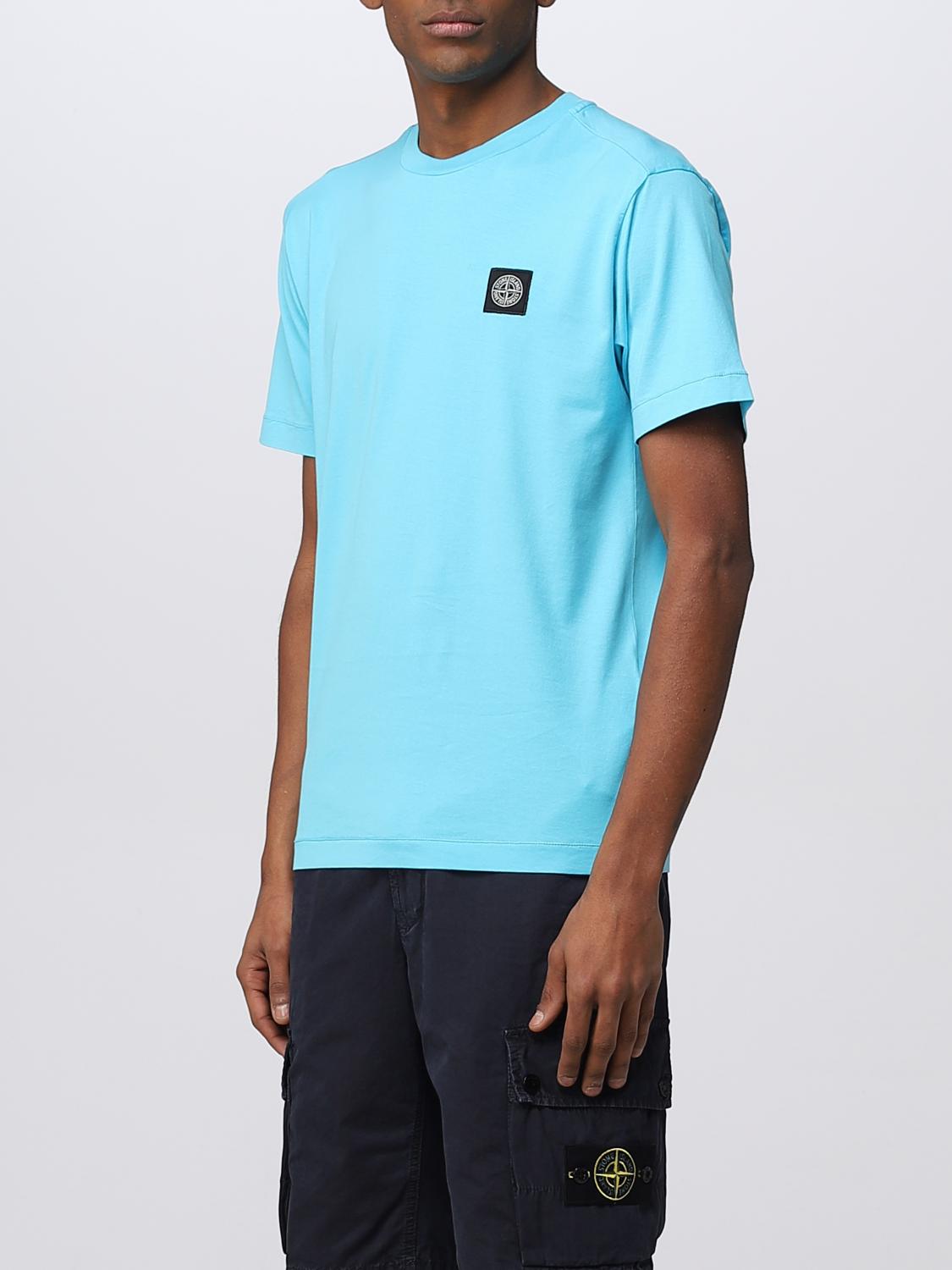 STONE ISLAND CAMISETA: Camiseta hombre Stone Island, Turquesa - Img 4