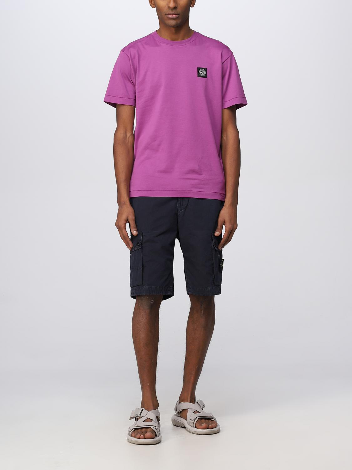 STONE ISLAND CAMISETA: Camiseta hombre Stone Island, Violeta - Img 2