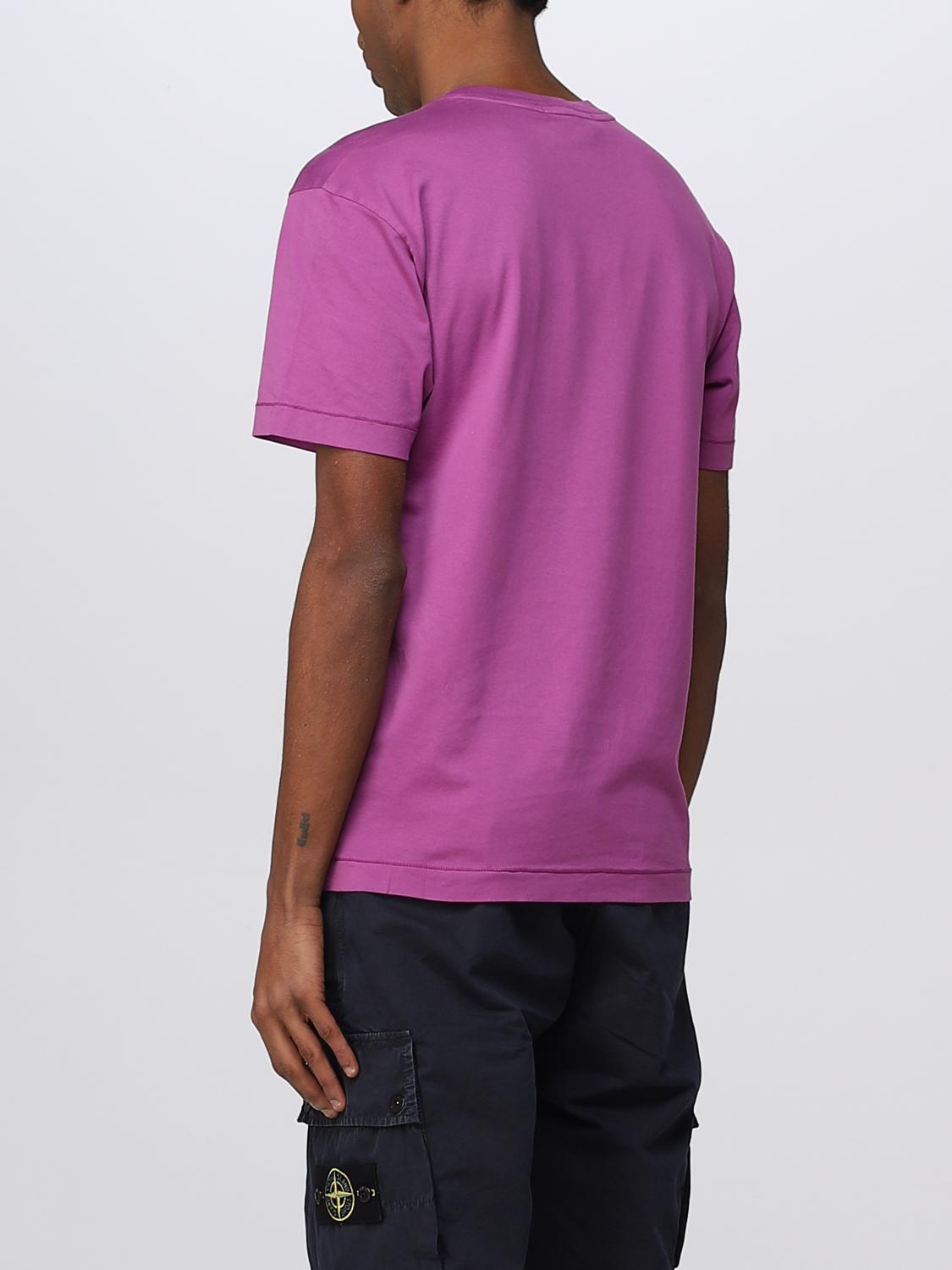 STONE ISLAND CAMISETA: Camiseta hombre Stone Island, Violeta - Img 3