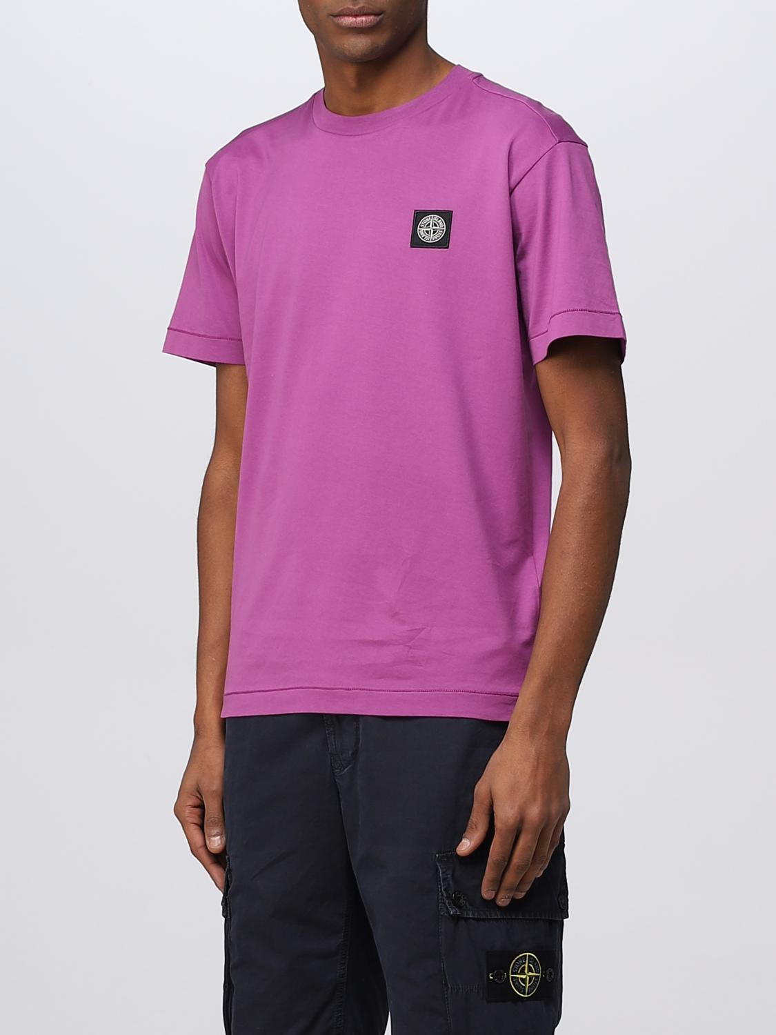 STONE ISLAND CAMISETA: Camiseta hombre Stone Island, Violeta - Img 4