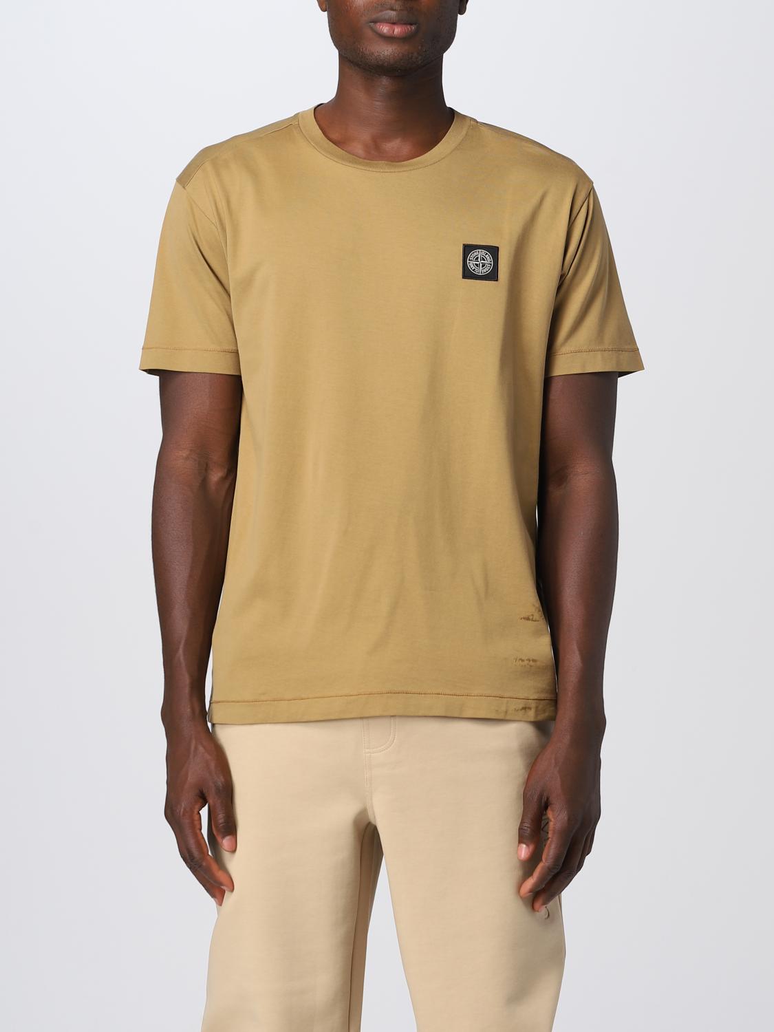 STONE ISLAND CAMISETA: Camiseta hombre Stone Island, Beige - Img 1