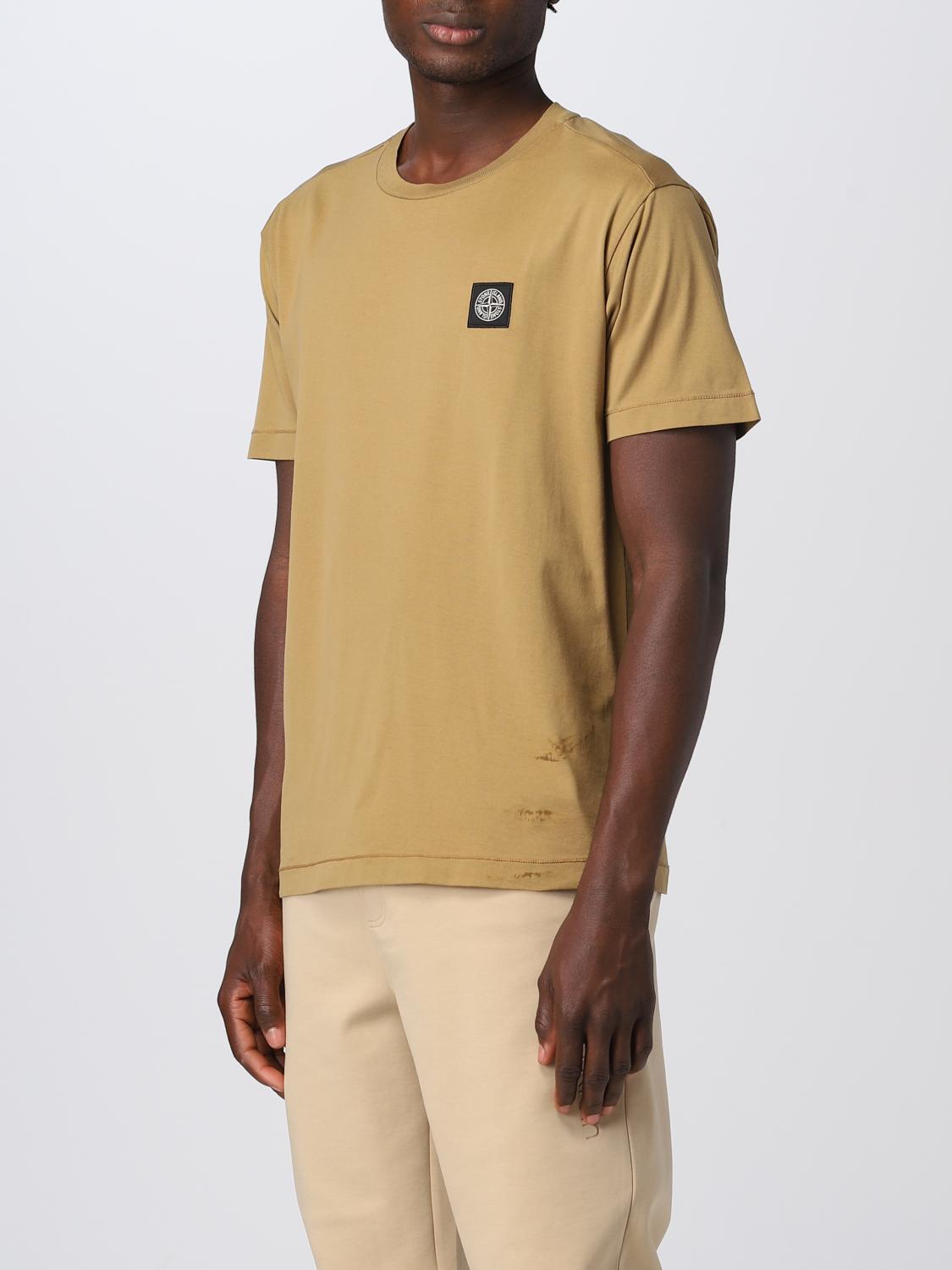STONE ISLAND CAMISETA: Camiseta hombre Stone Island, Beige - Img 4