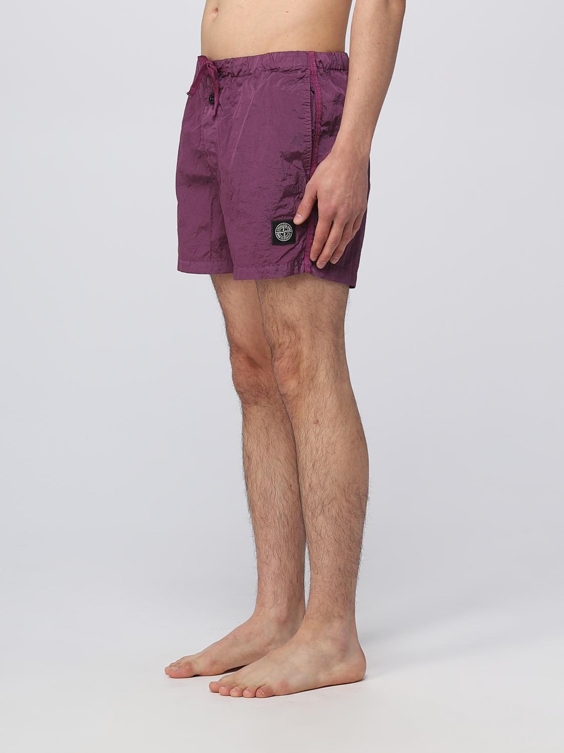 STONE ISLAND BADEMODE: Bademode herren Stone Island, Violett - Img 3