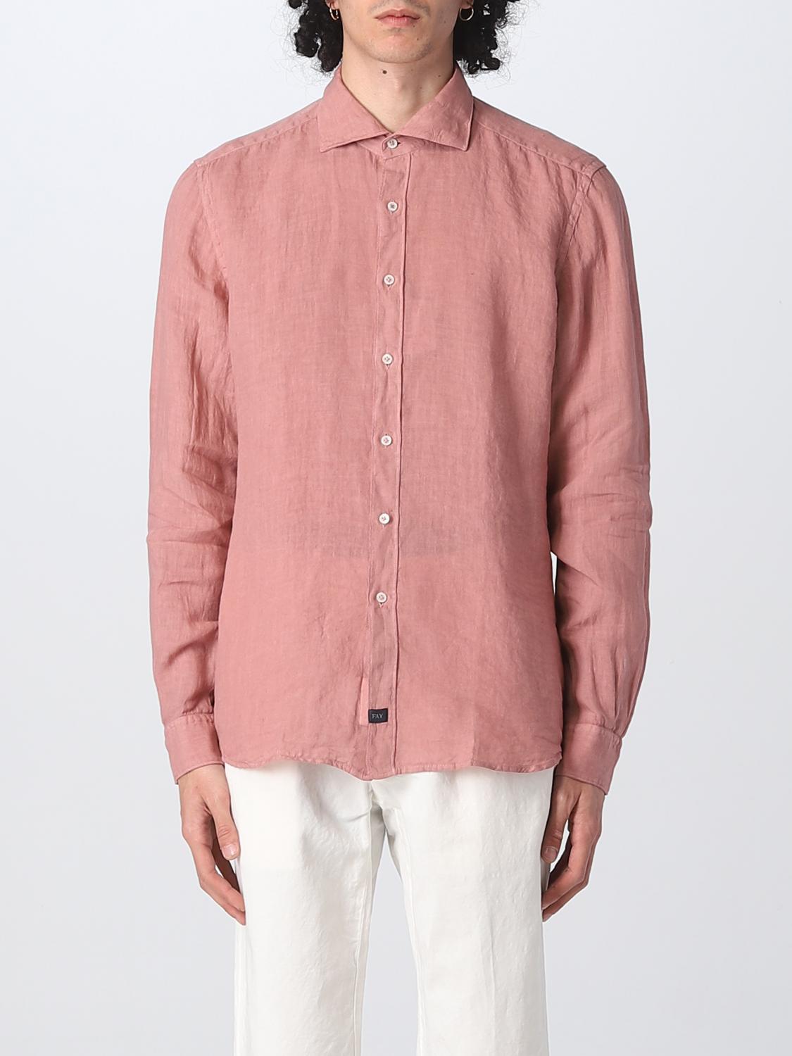 FAY CAMICIA: Camicia uomo Fay, Rosa - Img 1