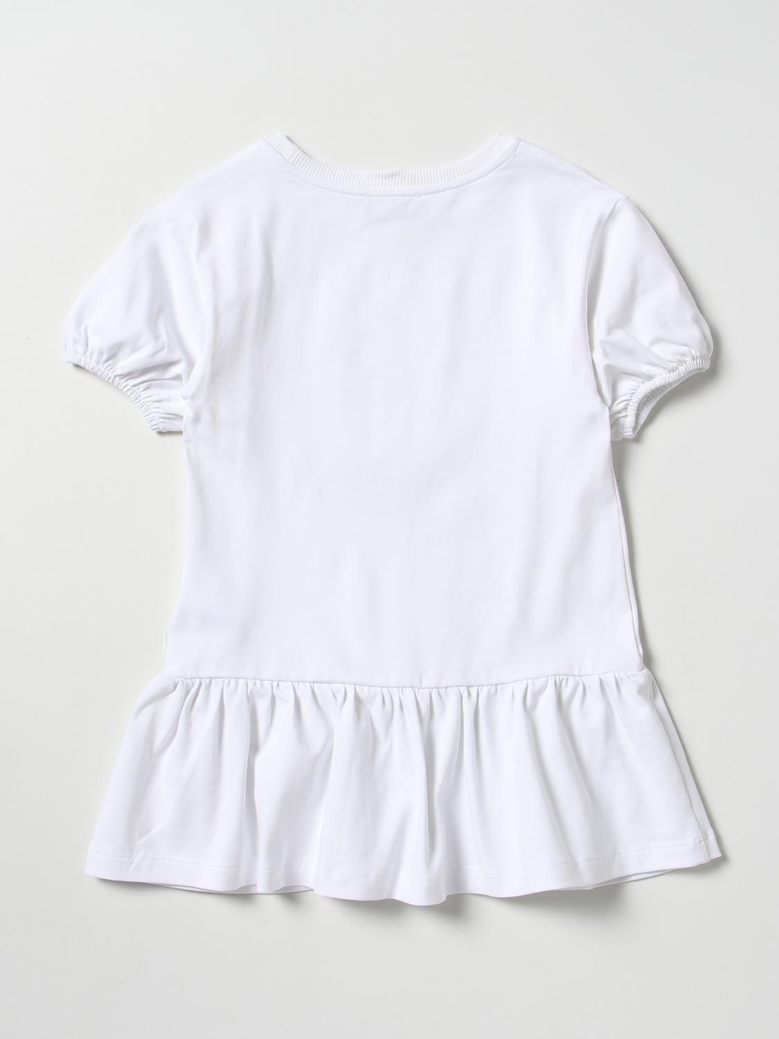 MOSCHINO VESTIDO: Vestido niños Moschino Kid, Blanco - Img 2