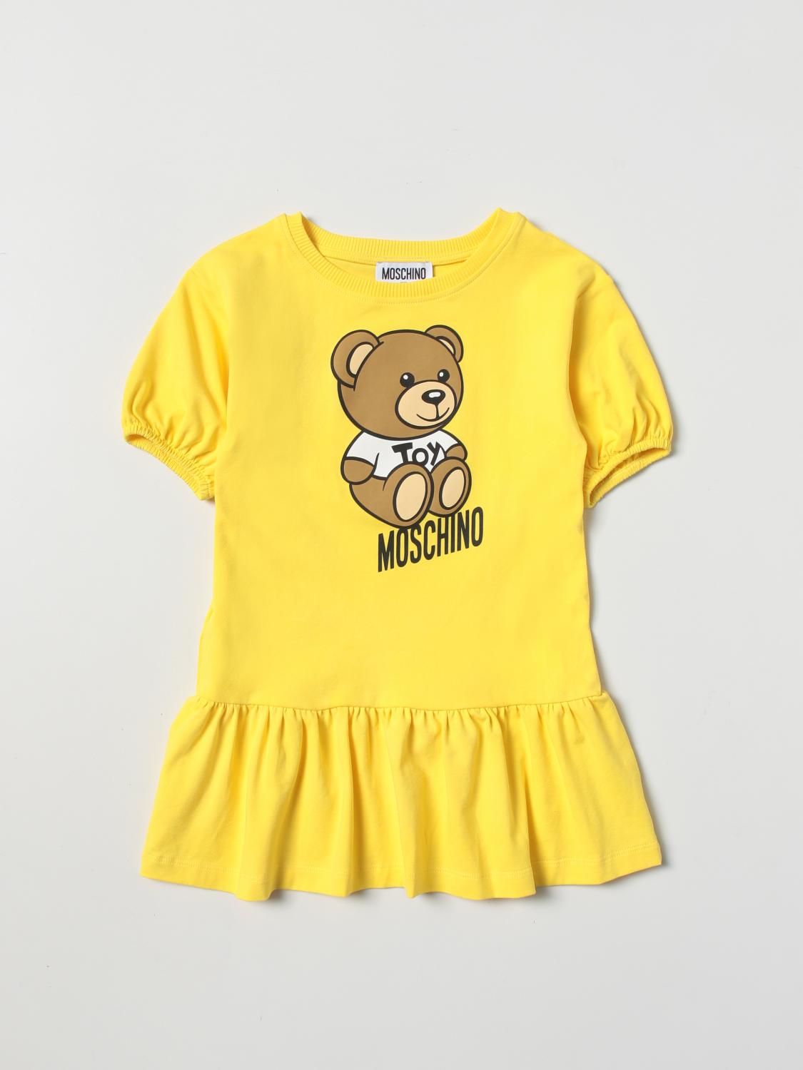 MOSCHINO VESTIDO: Vestido niños Moschino Kid, Amarillo - Img 1