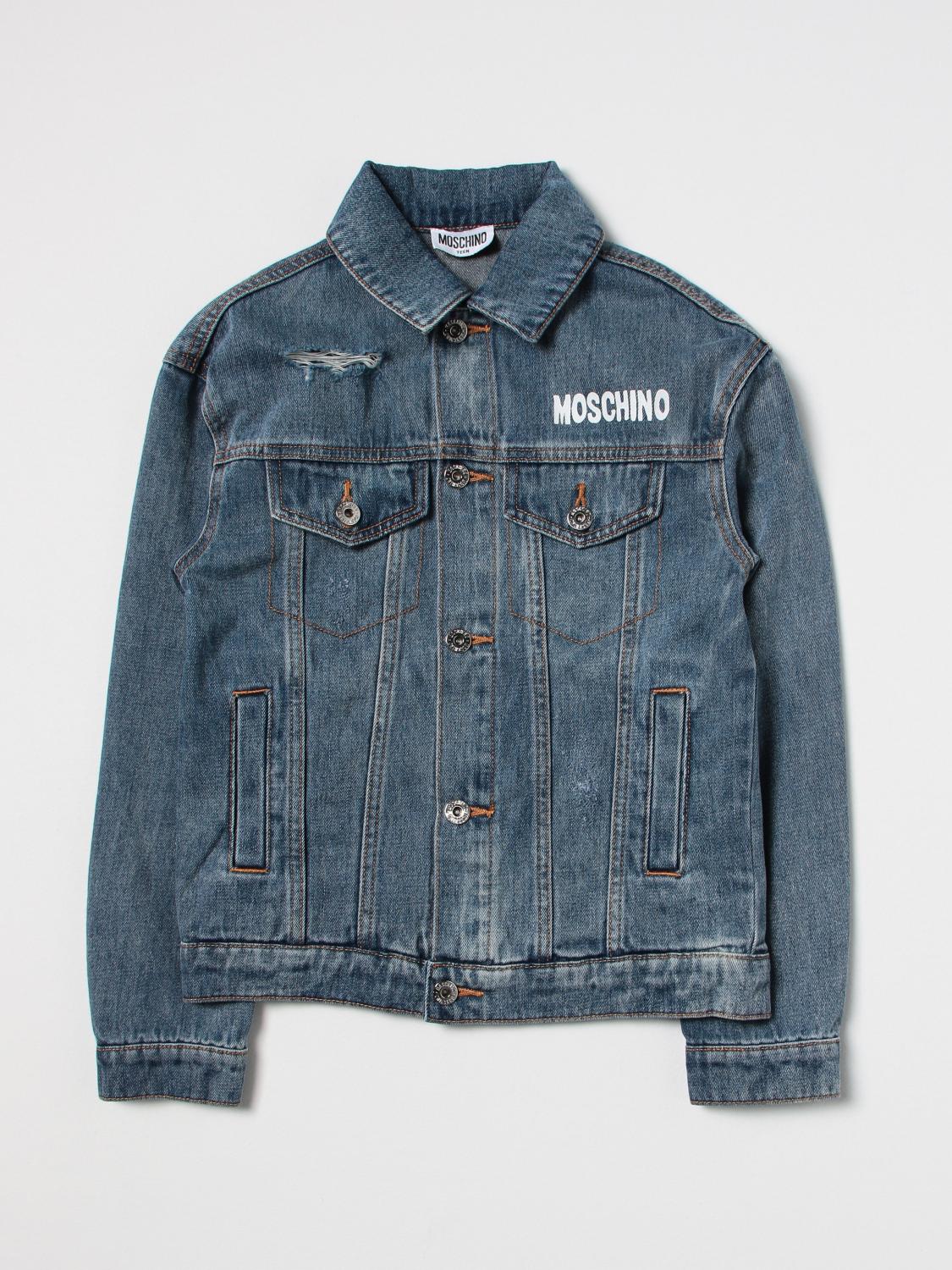 MOSCHINO GIACCA: Jacket kids Moschino Kid, Denim - Img 1