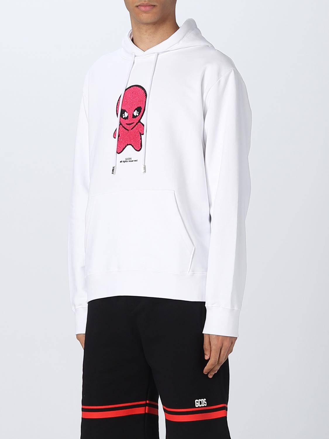 GCDS SUDADERA: Sudadera hombre GCDS, Blanco - Img 4