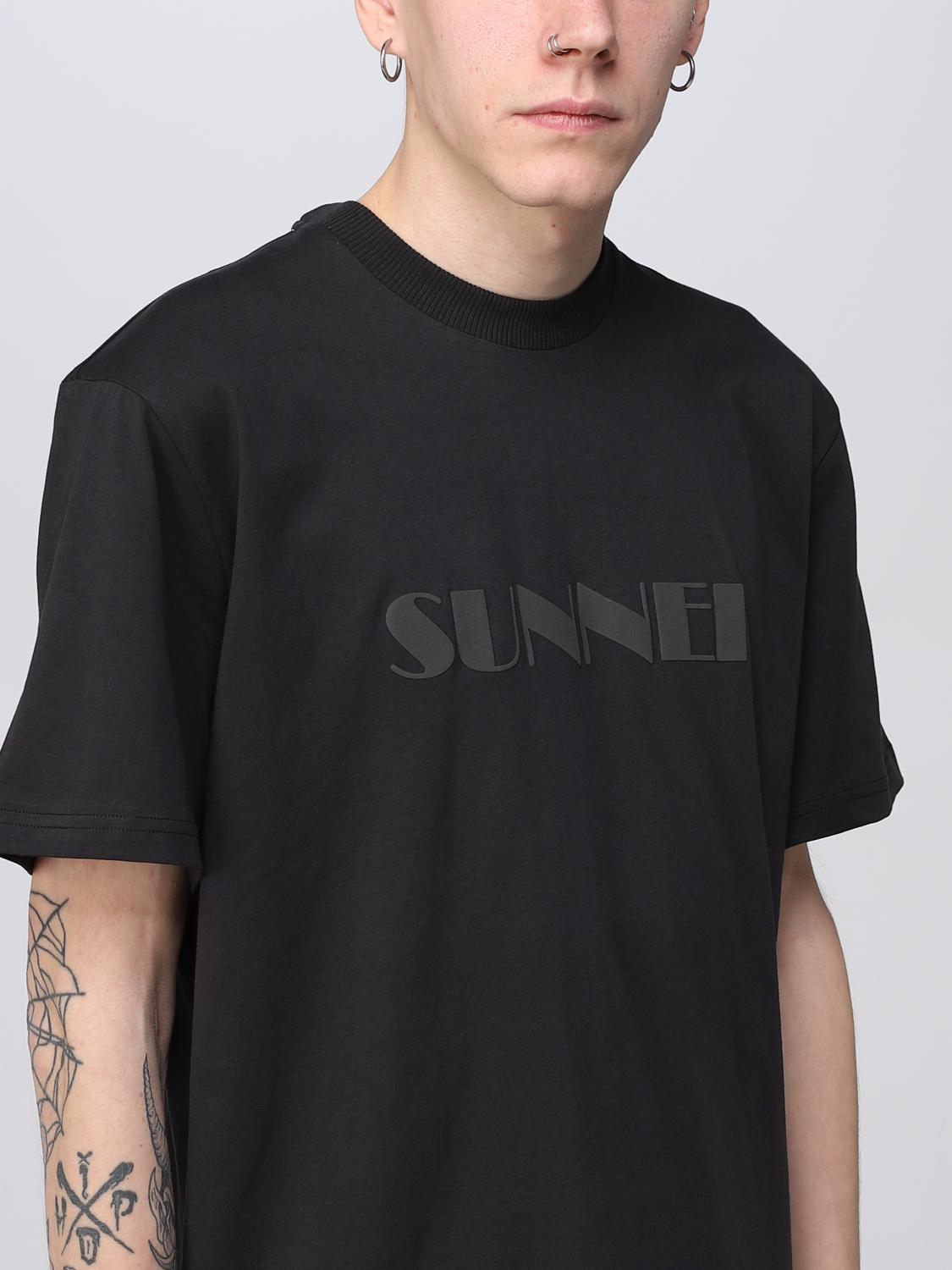 SUNNEI｜ (CLASSIC T_SHIRT (RTWXJER023 JER012 008D)) Sunnei Classic Big Logo Boucle' Men's T-Shirt White