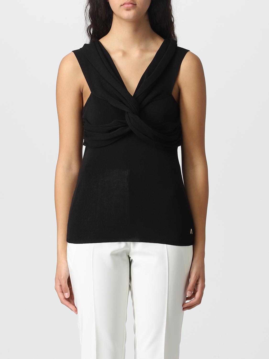 ACTITUDE TWINSET TOP: Top Actitude Twinset in misto viscosa, Nero - Img 1