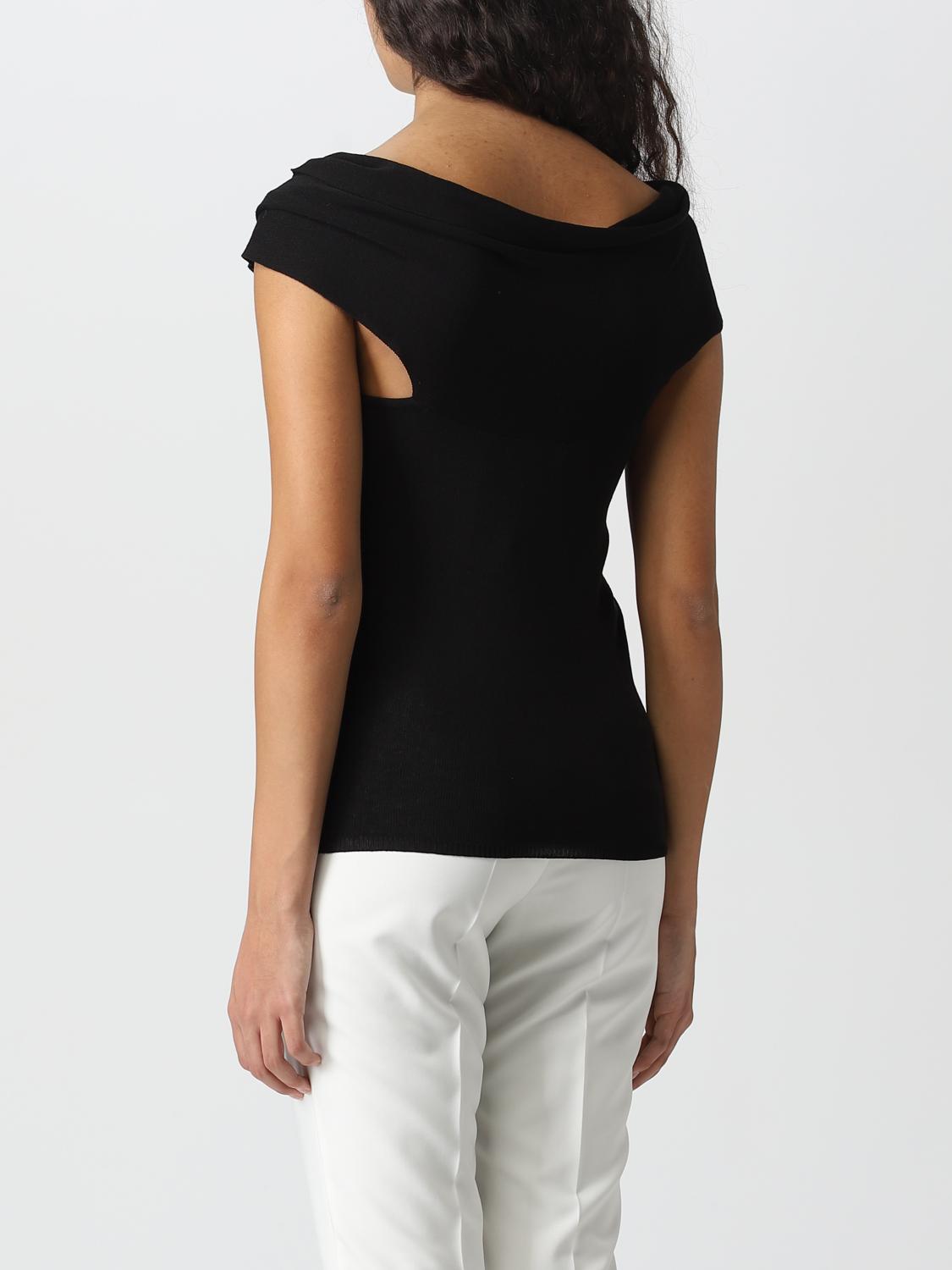 ACTITUDE TWINSET TOP: Top Actitude Twinset in misto viscosa, Nero - Img 2