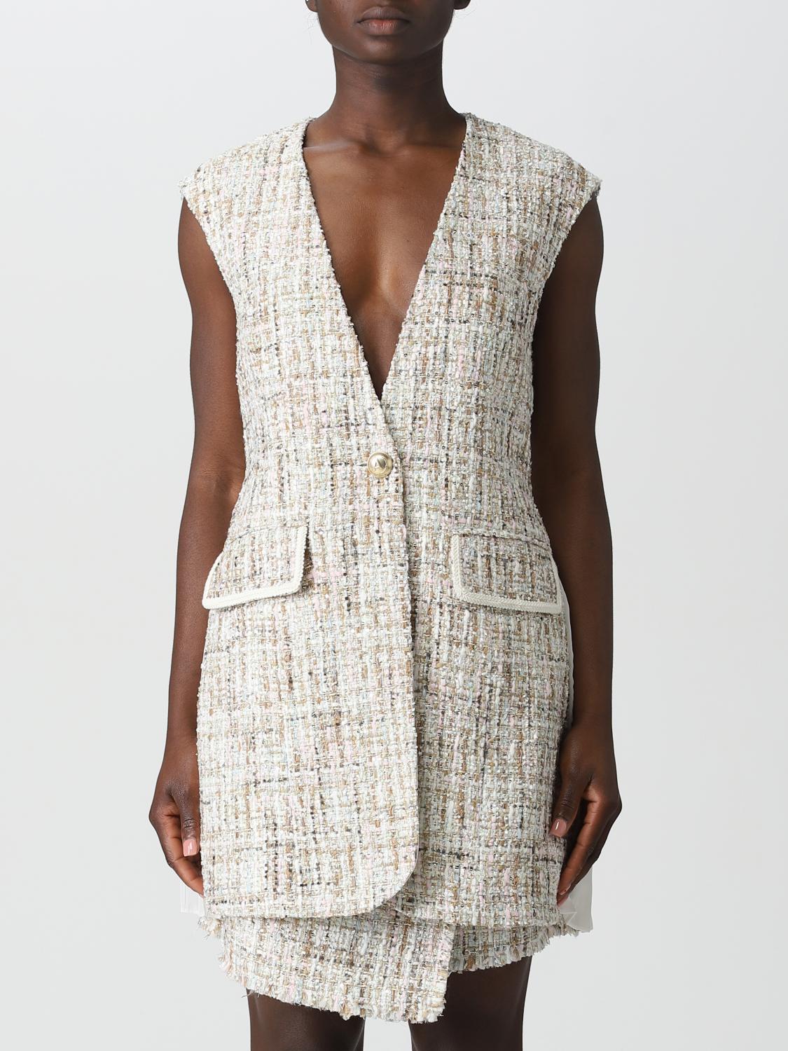 Maglia Twinset Actitude con colletto e gioielli donna