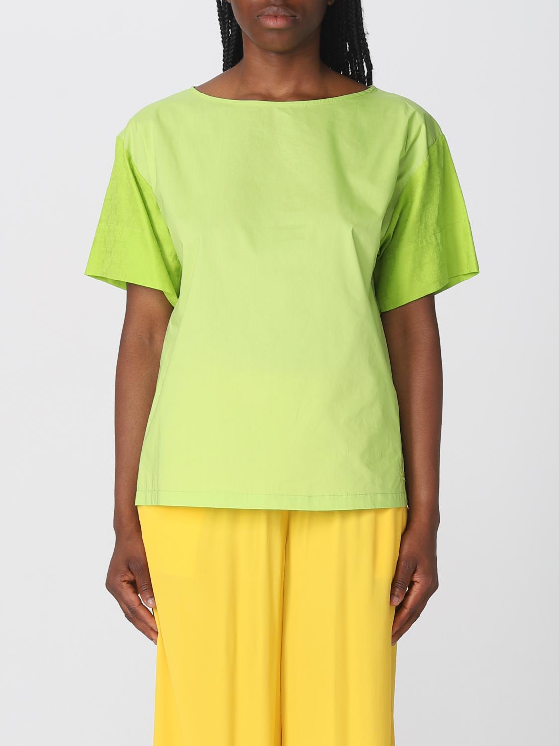 SEMICOUTURE T-SHIRTS: T-shirt Semicouture in cotone, Verde - Img 1