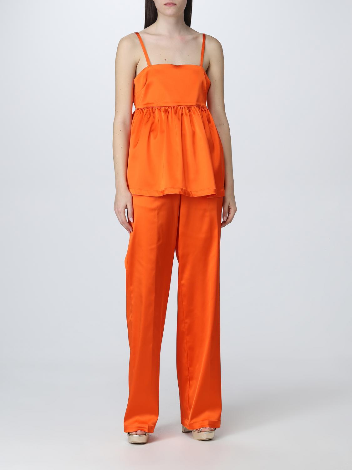 SEMICOUTURE TOP: Top Semicouture in duchesse, Arancione - Img 2
