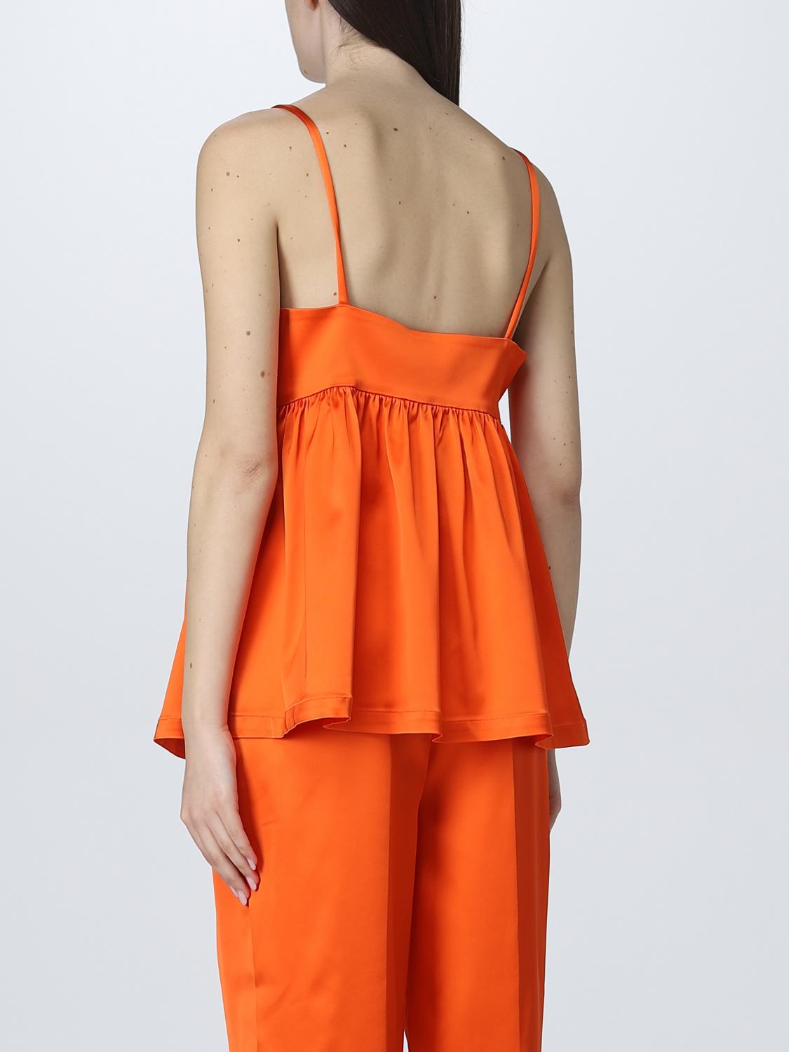 SEMICOUTURE TOP: Top Semicouture in duchesse, Arancione - Img 3
