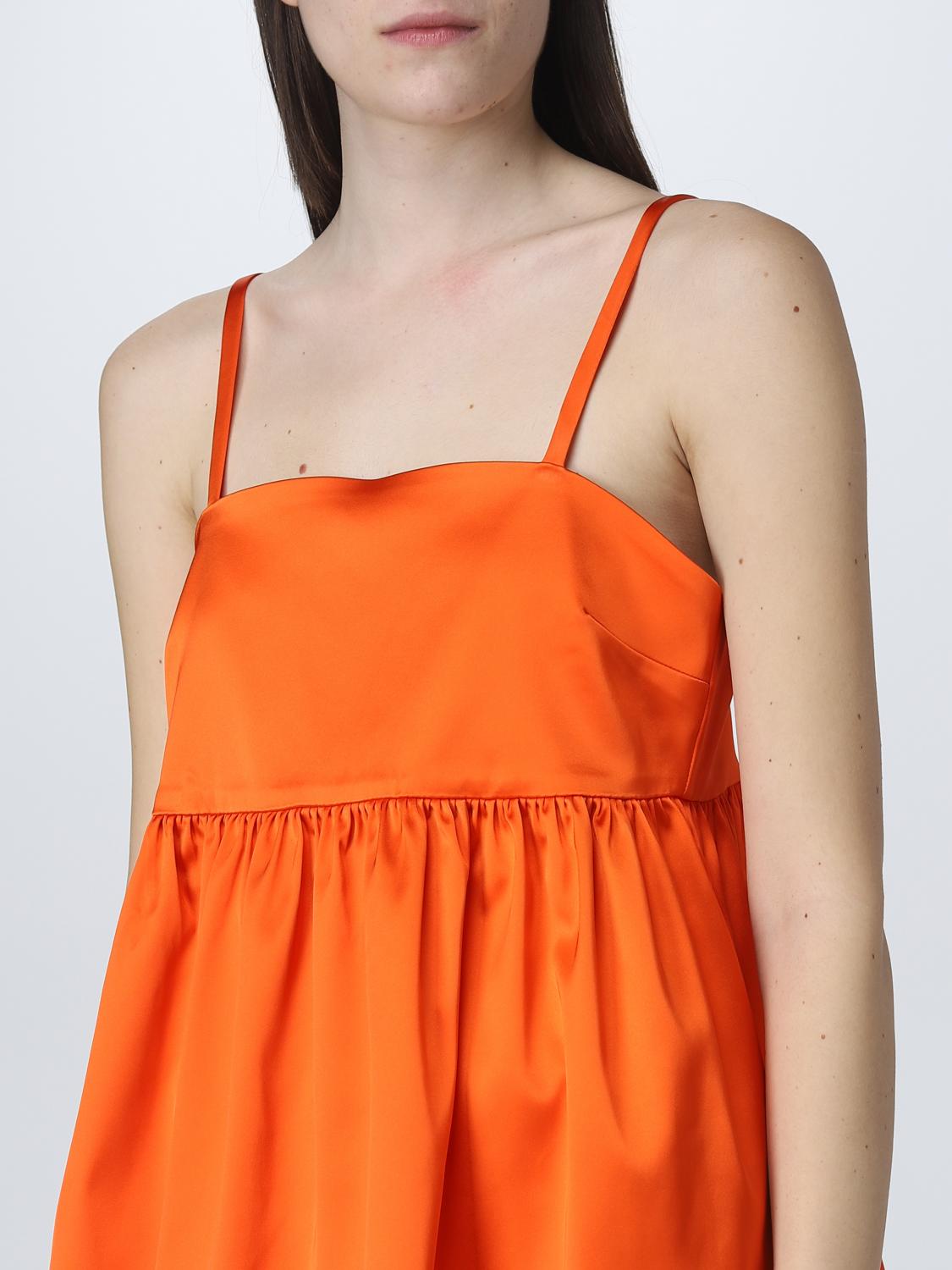 SEMICOUTURE TOP: Top Semicouture in duchesse, Arancione - Img 4