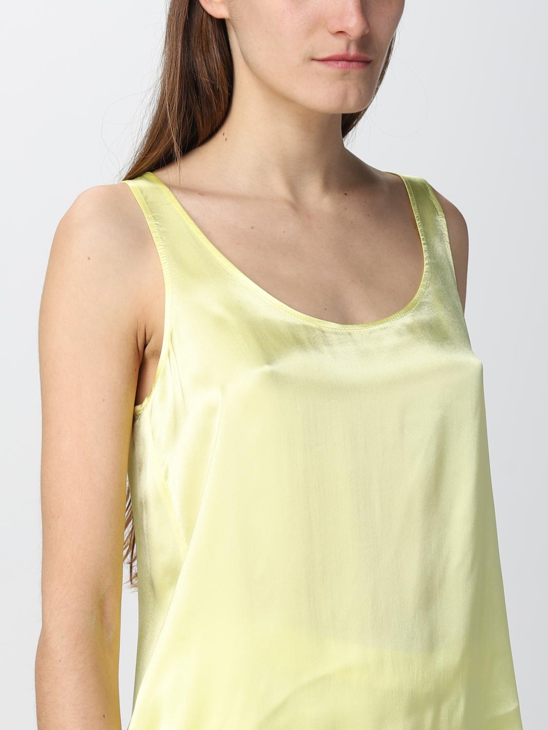 SEMICOUTURE TOP: Top Semicouture in satin, Giallo - Img 4