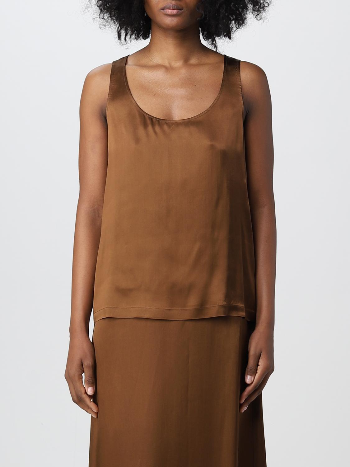 SEMICOUTURE TOP: Top Semicouture in satin, Moro - Img 1