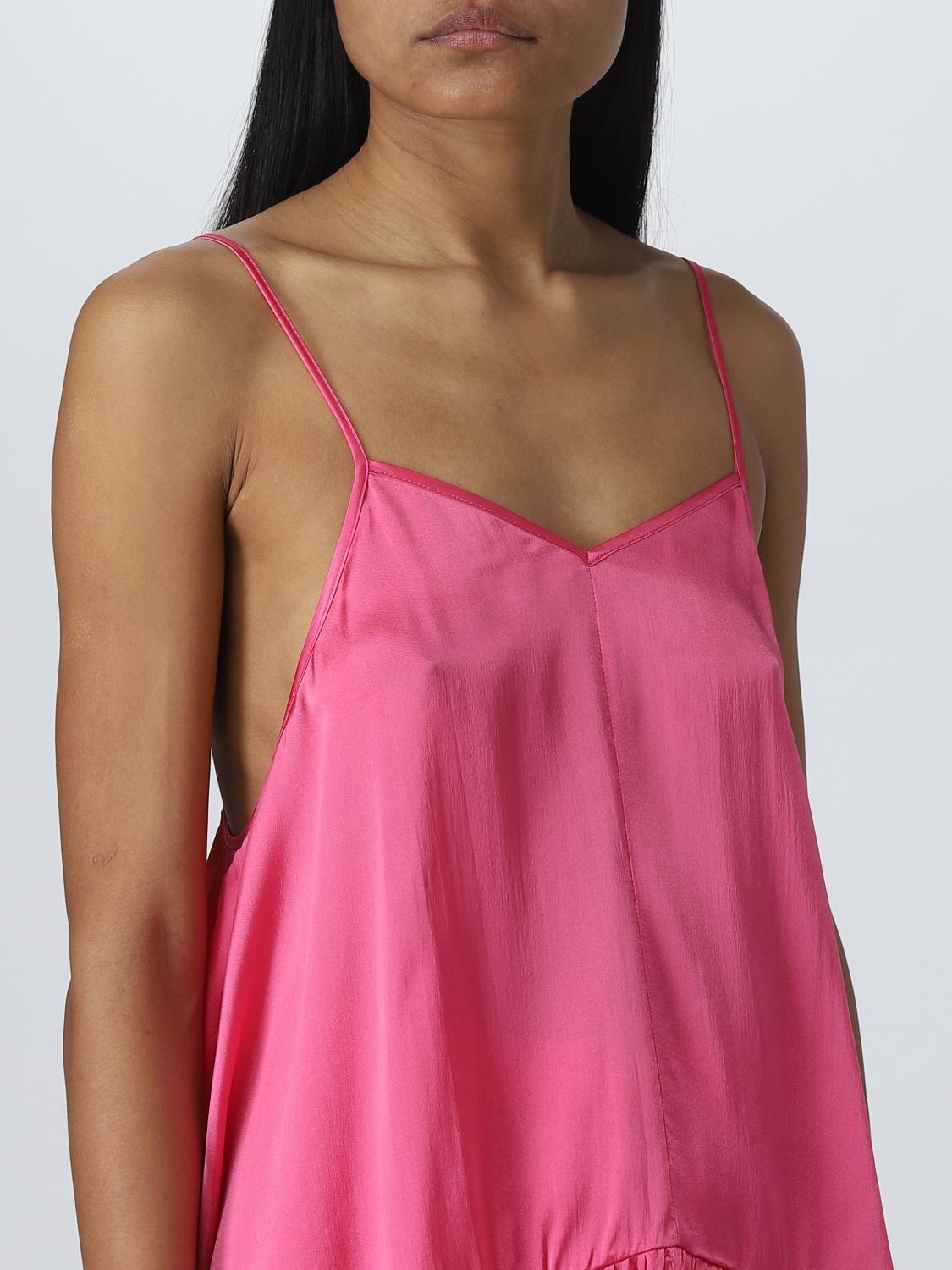 SEMICOUTURE TOP: Top Semicouture in satin, Fuxia - Img 3