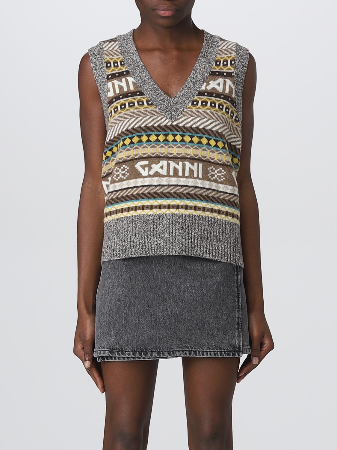 GANNI WESTE: Pullover damen Ganni, Beige - Img 1
