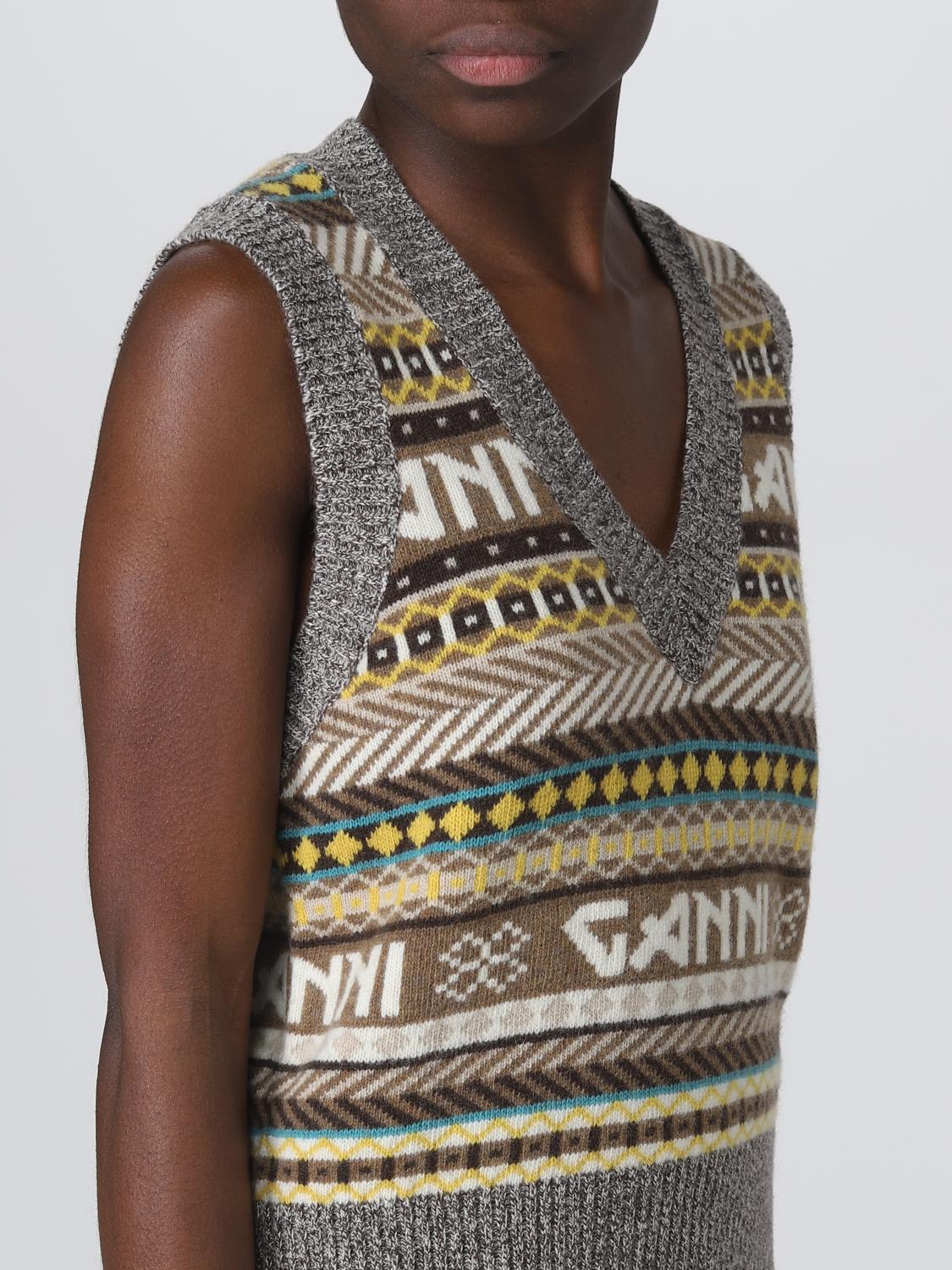 GANNI WESTE: Pullover damen Ganni, Beige - Img 4
