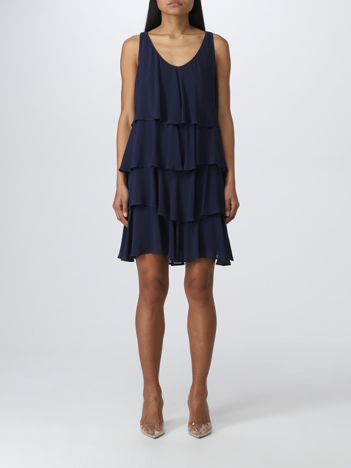 armani exchange blue dress Women Size 40 (4, US) Giorgio Armani Royal Blue Solid Silk Dress  VIDA  STYLE SHOP