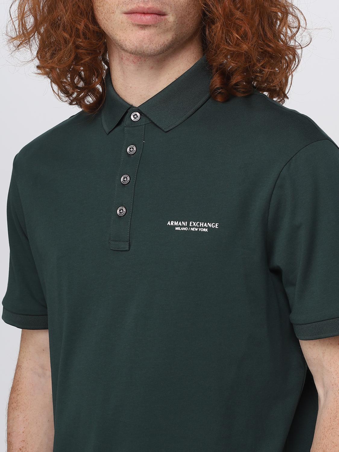 ARMANI EXCHANGE POLO: Polo Armani Exchange in cotone, Petrolio - Img 3