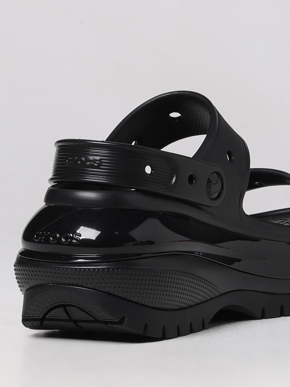 CROCS SANDALI BASSO: Sandalo Platform Mega Crush Crocs in gomma, Nero - Img 3