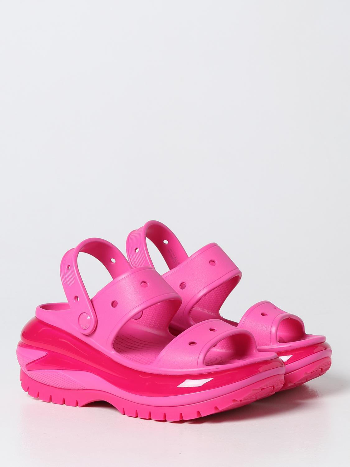 CROCS FLACHE SANDALEN: Schuhe damen Crocs, Fuchsia - Img 2