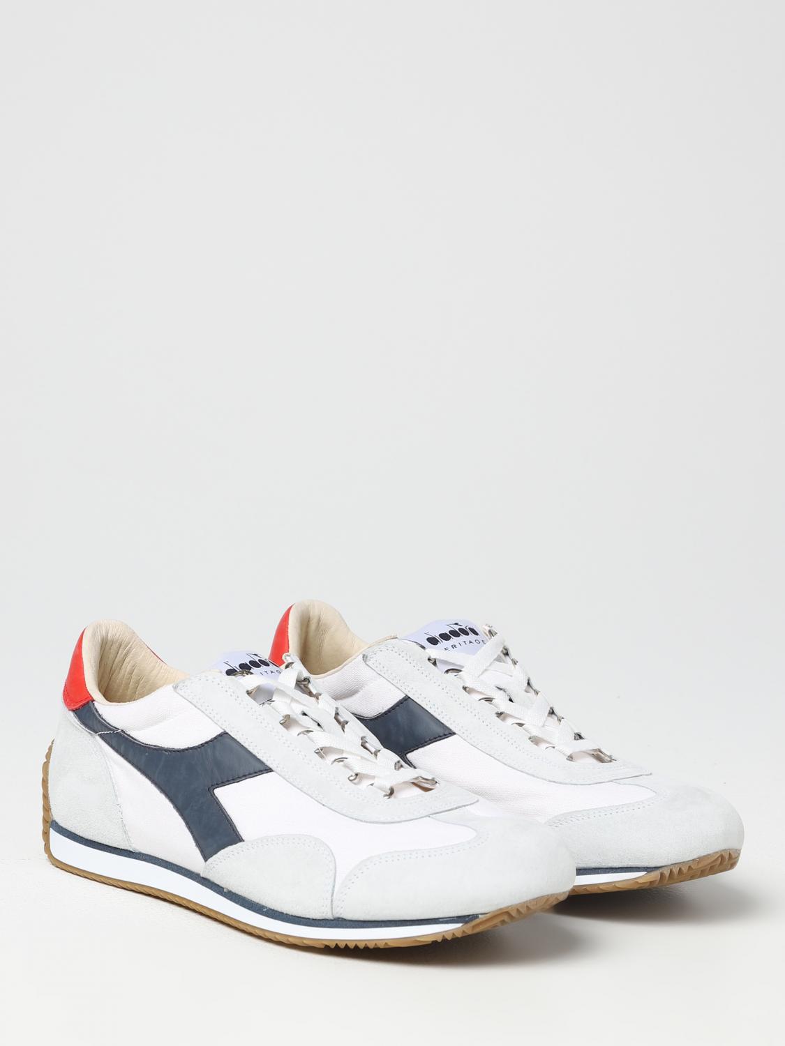 DIADORA HERITAGE SNEAKERS: Sneakers Equipe Diadora Heritage in pelle e canvas, Bianco - Img 2