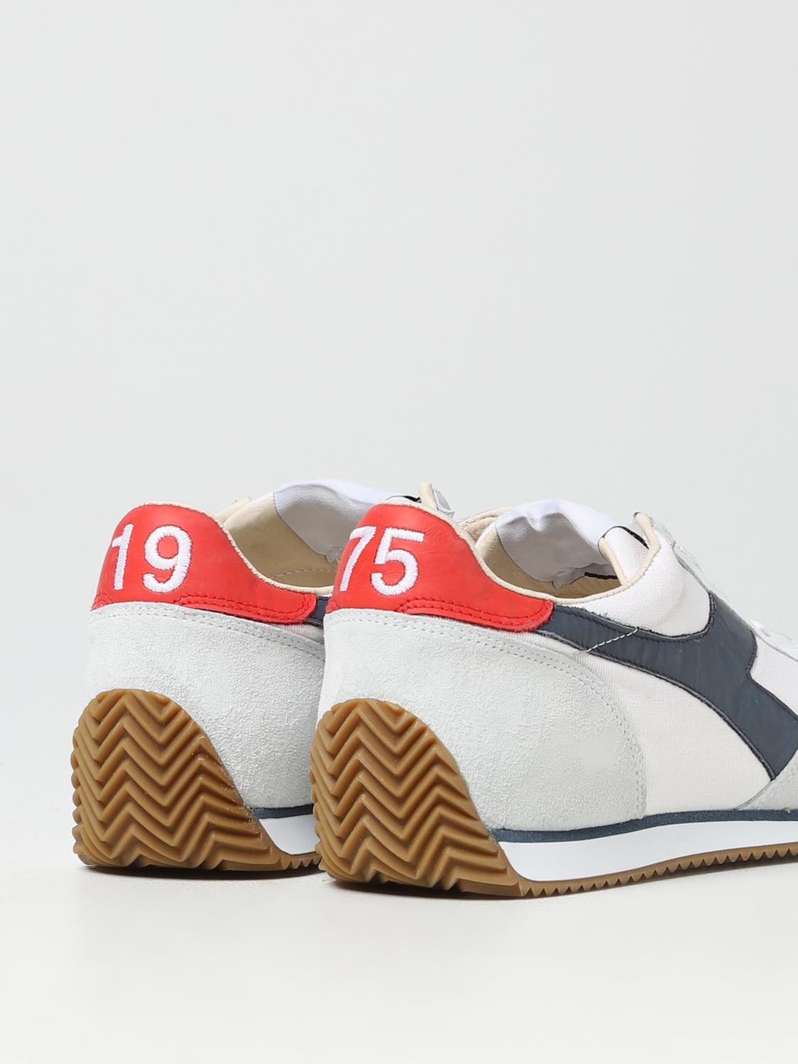 DIADORA HERITAGE SNEAKERS: Sneakers Equipe Diadora Heritage in pelle e canvas, Bianco - Img 3