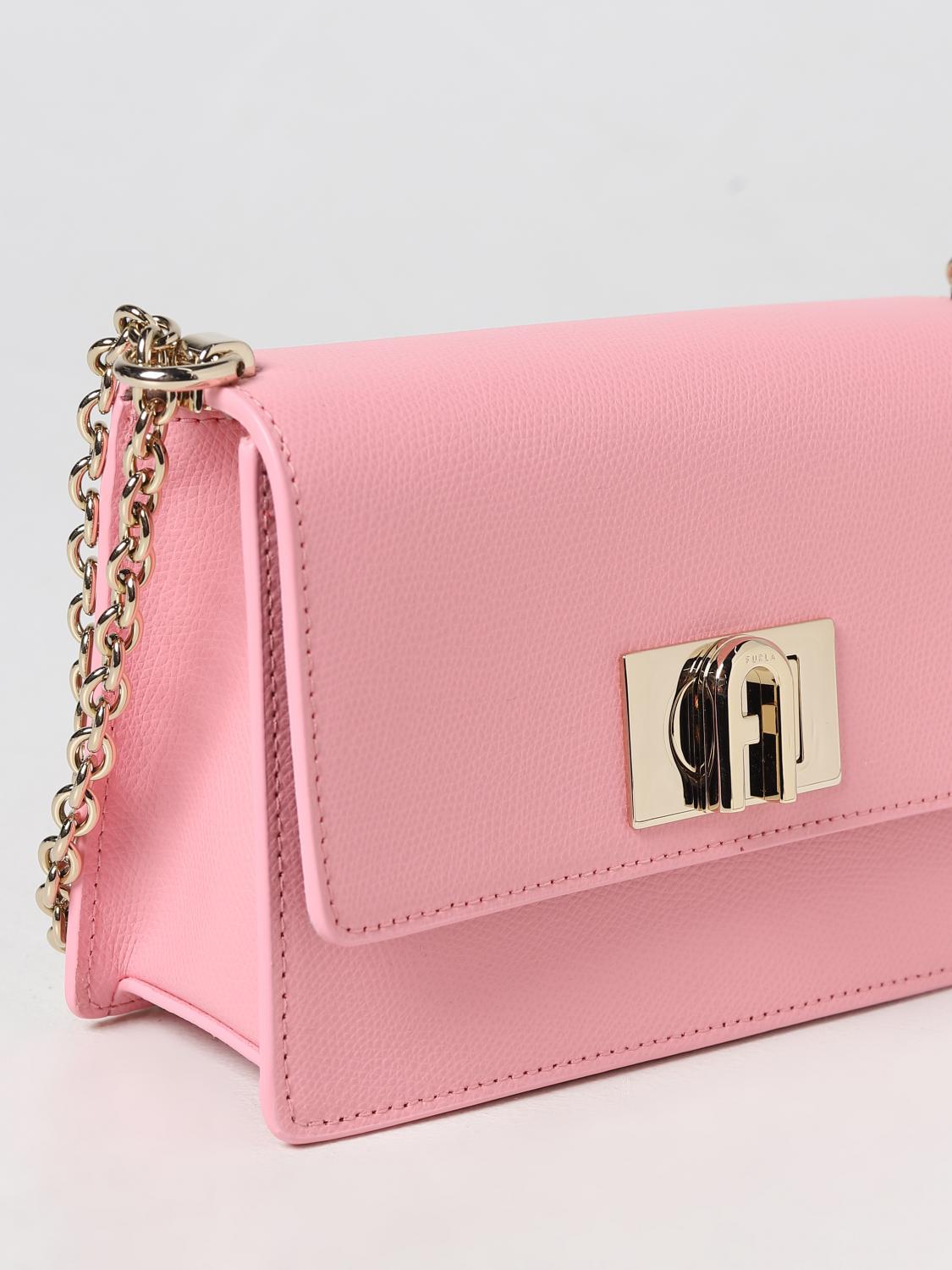 FURLA BORSA MINI: Borsa 1927 Furla in pelle a micro grana, Rosa - Img 3