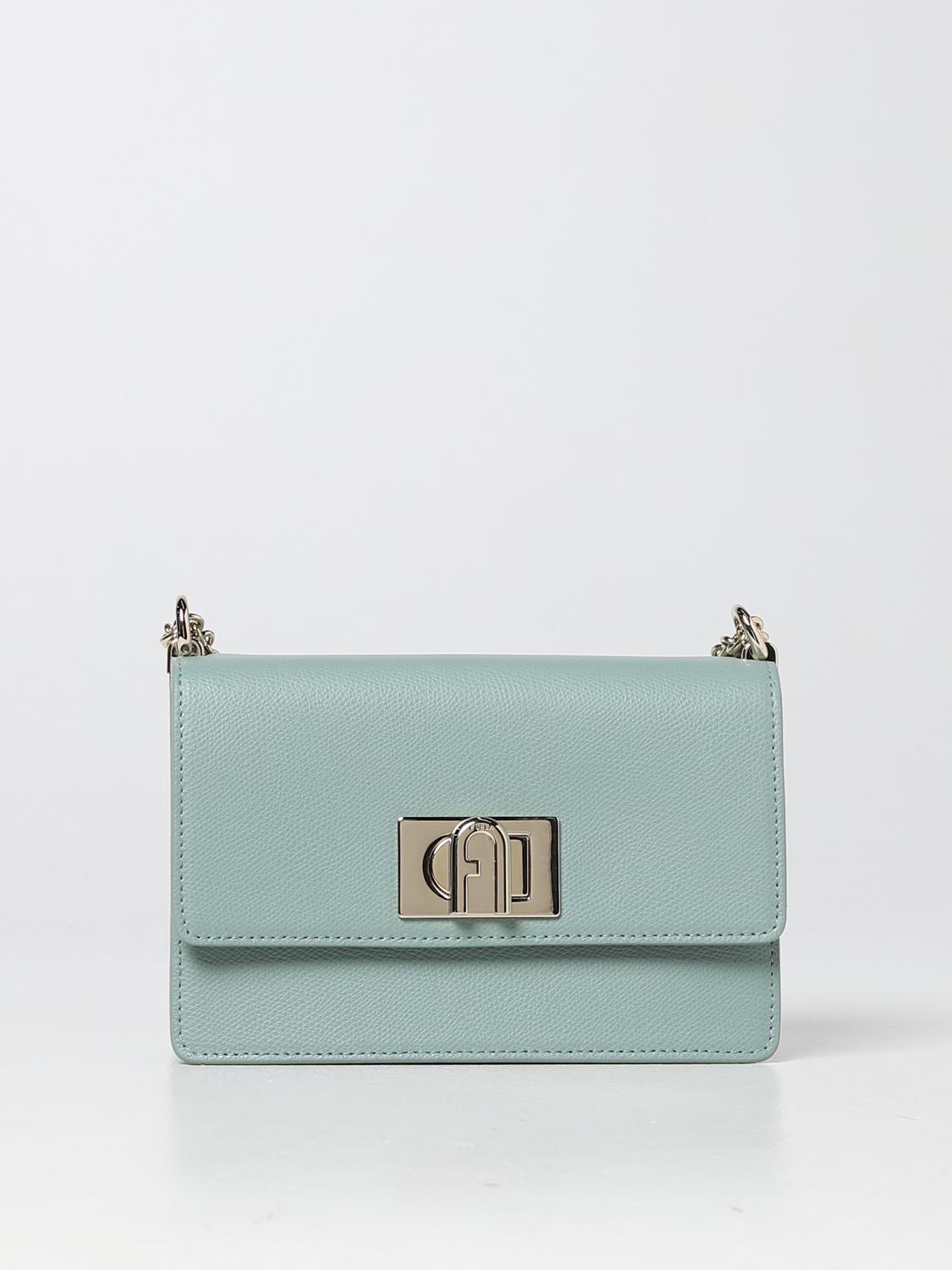 FURLA BORSA MINI: Borsa 1927 Furla in pelle a micro grana, Verde - Img 1