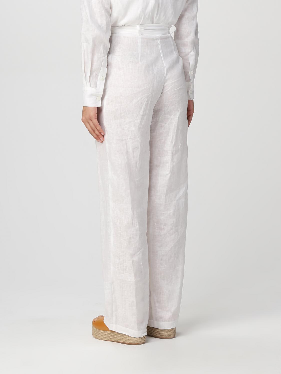 SIMONA CORSELLINI PANTALONI: Pantalone Simona Corsellini in lino, Crema - Img 3