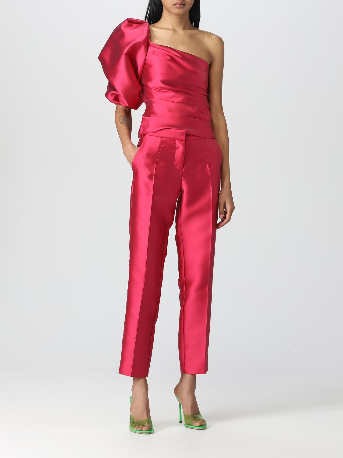 SIMONA CORSELLINI PANTALONES: Pantalón mujer Simona Corsellini, Fucsia - Img 2