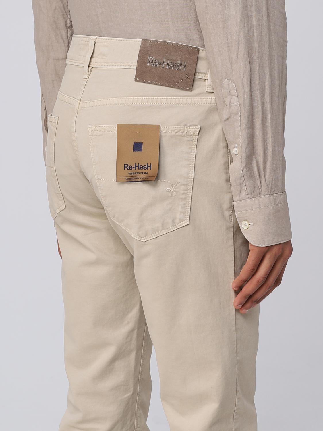 RE-HASH PANTALONI: Pantalone uomo Re-hash, Beige - Img 3
